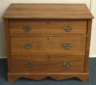 A good satinwood three drawer chest. Est. £30 - £5
