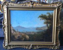 CLEMENT BURLISON (British: 1815 - 1899): A gilt framed oil on canvas.