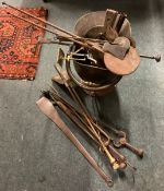 An old cast iron skillet etc.