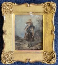 A gilt framed and glazed watercolour.