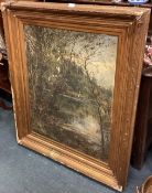 ROBERT MORLEY: (British, 1857 - 1941): A large gilt framed oil on canvas.