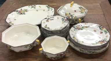 A decorative Ironstone dinner service.