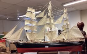 A good large model of a galleon on stand.
