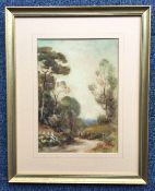 CHARLES J BULGIN: (Born. 1900): A pair of gilt framed and glazed watercolours.
