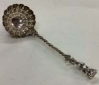 A Victorian silver pierced sifter spoon.