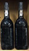 Two x 75cl bottles of Dow's 1985 Vintage Port. Bottled 1987.