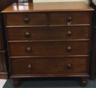 A good mahogany flat front chest of drawers.