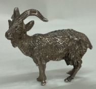 An English silver figure of a goat.