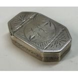 A 19th Century silver hinged snuff box.