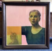 CRAIG MULHOLLAND: (Scottish, born 1969): A wooden framed and glazed oil on canvas.