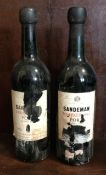 Two x bottles of Sandeman Vintage 1963 Port.