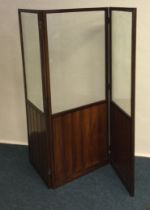 A good mahogany and glass dressing screen.