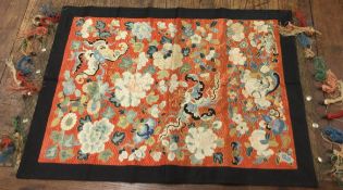 An old Chinese silk tapestry.