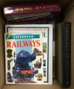 A box of various books to include 'British Steam of The Classic Years' etc.