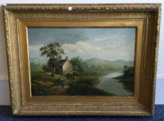 WILLIAM P CARTWRIGHT: (British, 1855 - 1915): A gilt framed oil on canvas.