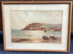 CHARLES HANNAFORD: (British, 1863 - 1955): A framed and glazed watercolour.