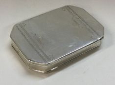 An 18th Century silver engraved hinged snuff box.