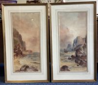 WILLIAM HENRY EARP: (British, 1831 - 1914): A pair of gilt framed and glazed watercolours.