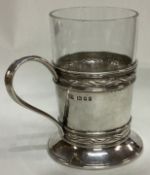 OMAR RAMSDEN: A fine silver mounted glass tea holder.