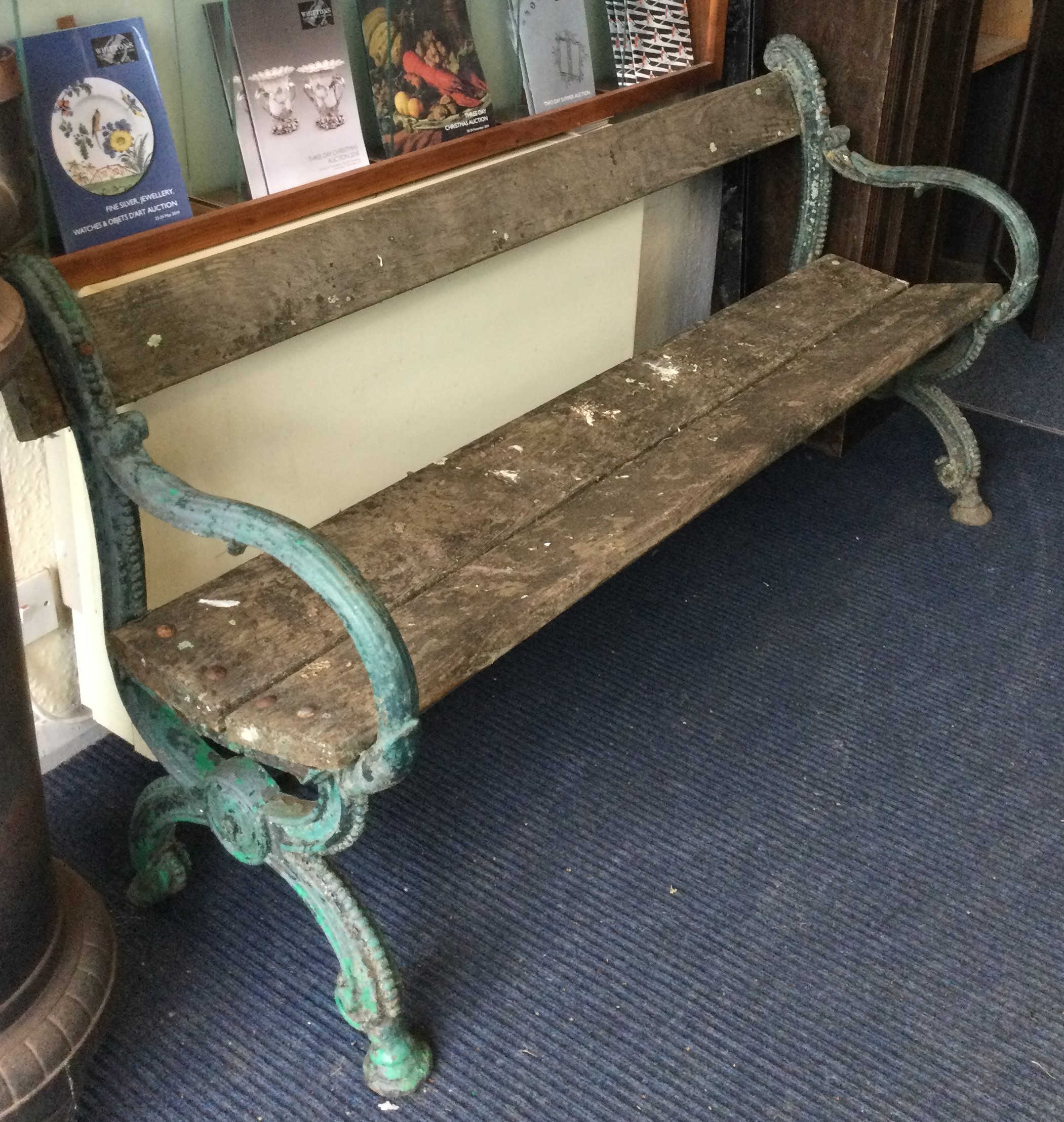 A good cast iron Coalbrookdale bench.