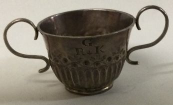 An 18th Century Provincial silver porringer.