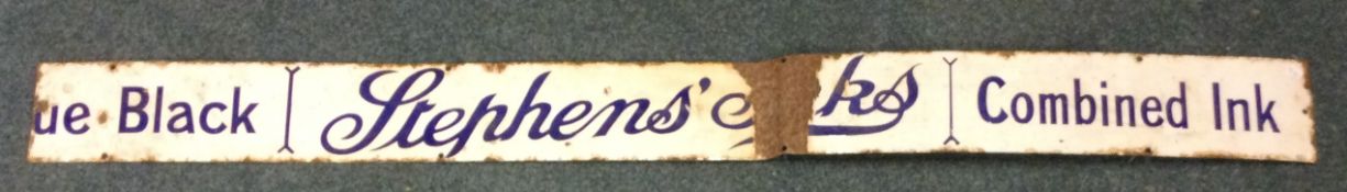 An unusual "Stephens' Inks" enamel sign.