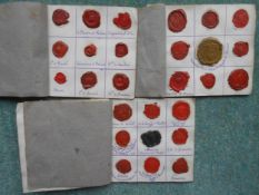A collection of 81 various French wax seals, mostly identified and named.