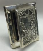 A rare novelty Victorian silver hinged photo frame