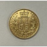 A very fine 1853 bun shield back Sovereign.