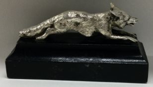 A heavy silver figure of a fox. London 1977. With additional Jubilee hallmark.