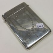 CHESTER: A silver card case with swag decoration. By E J Trevitt & Sons.
