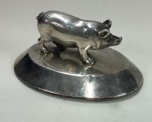 CHESTER: A novelty silver figure of a pig.