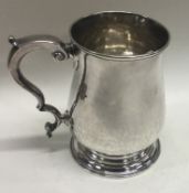 A fine 18th Century silver pint mug bearing original owner's initials to centre.