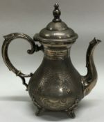 A Continental silver bachelor's coffee pot.