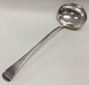 A George III silver soup ladle. London 1801. By Christopher & Thomas Wilkes Barker.