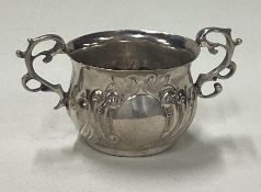 An early silver porringer. Marked to body.