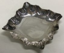 A novelty silver fluted counter dish inscribed ‘Laleham Regatta 1910’. Birmingham 1906.