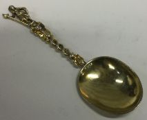 A 19th Century Continental silver gilt spoon.