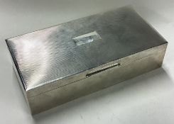 A clean engine turned silver cigar box. Birmingham 1957. By E&N Speak.
