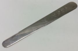 A large American silver letter opener. By Shreve, Crump & Low Co.