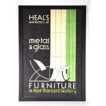 Norman Weaver (1913-1989) for Heals, a 1933 poster 'Heals Exhibition of Metal & Glass... Furniture