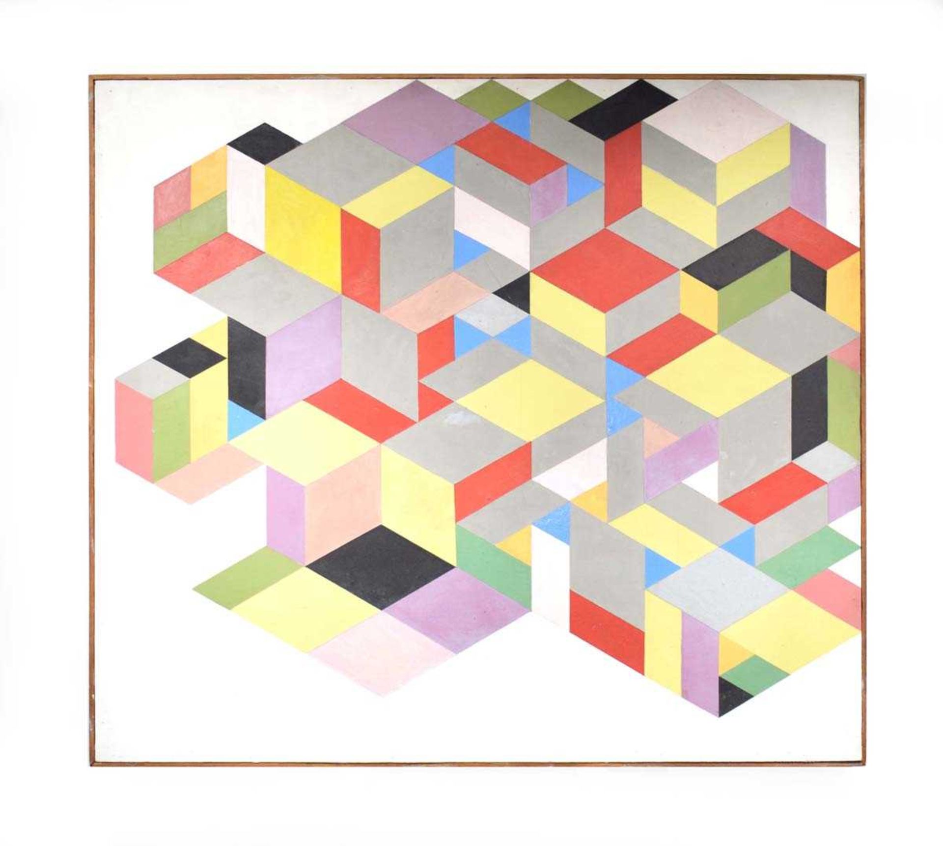 Conrad Lewis RCA (1922-2005), Geometric colours,acrylics on board,image 122 x 138 cm*Lewis was a