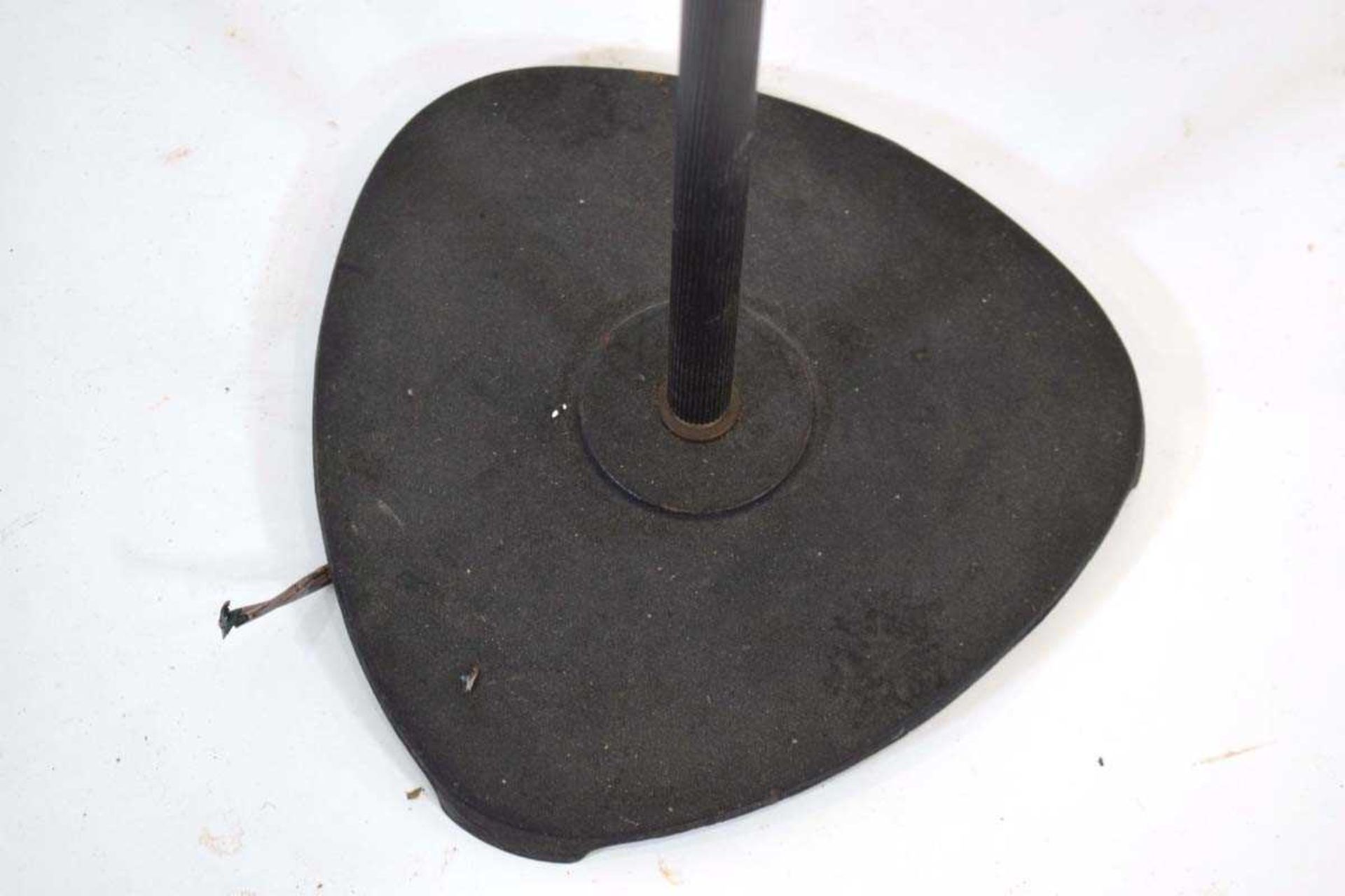 Carl Christensen, a Danish black metalwork floor lamp with a later shadeLead cut, working order - Image 3 of 4