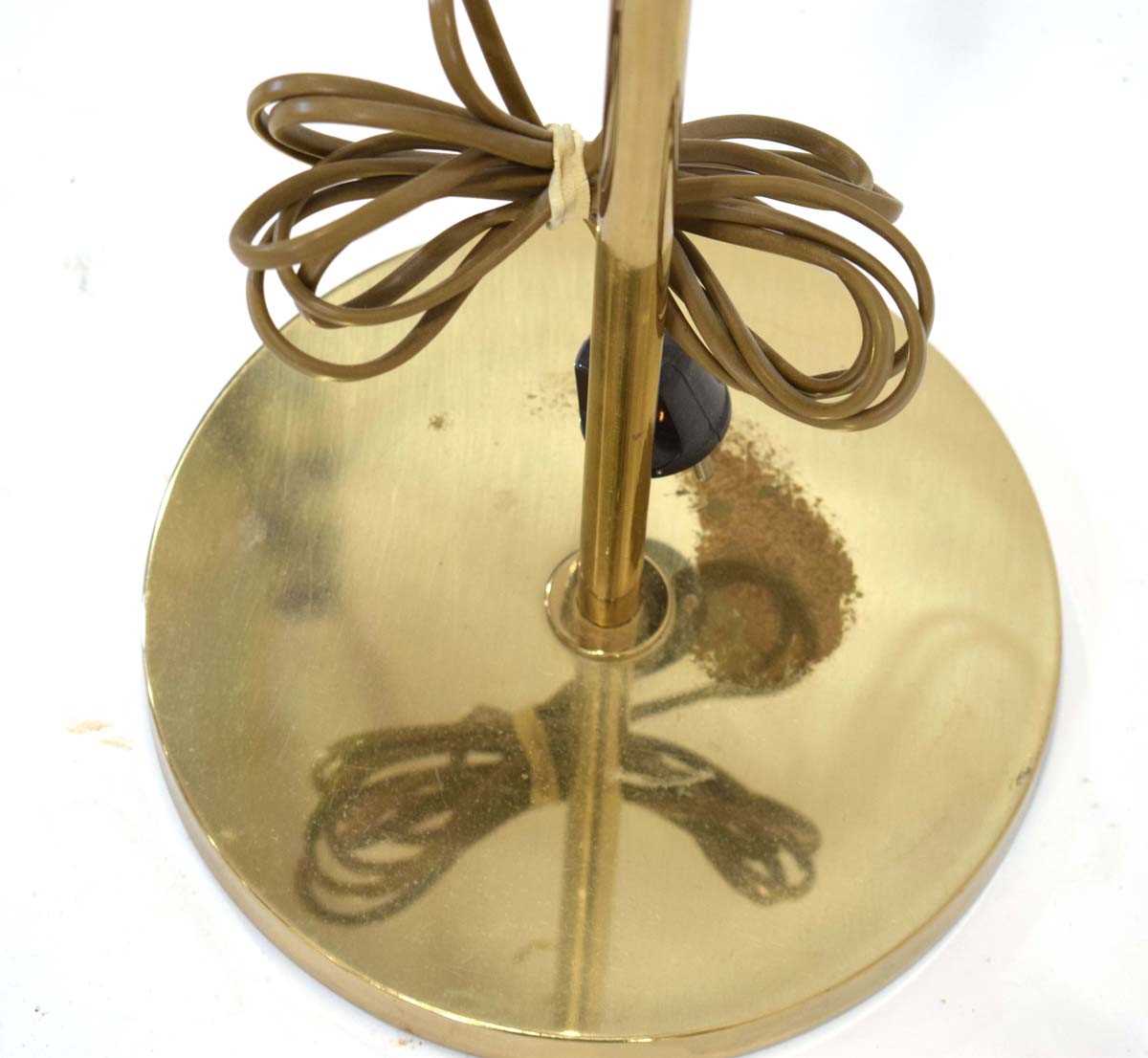 A Swedish brass adjustable floor lamp by Bergboms, label to underside - Image 2 of 2