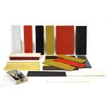 A 1960/70's Dutch modular wall system designed by Tjerk Reijenga for Pilastro including red, yellow,