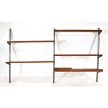 Kai Kristiansen for FM Mobler, a set of five various 1960's Danish teak wall shelves together with