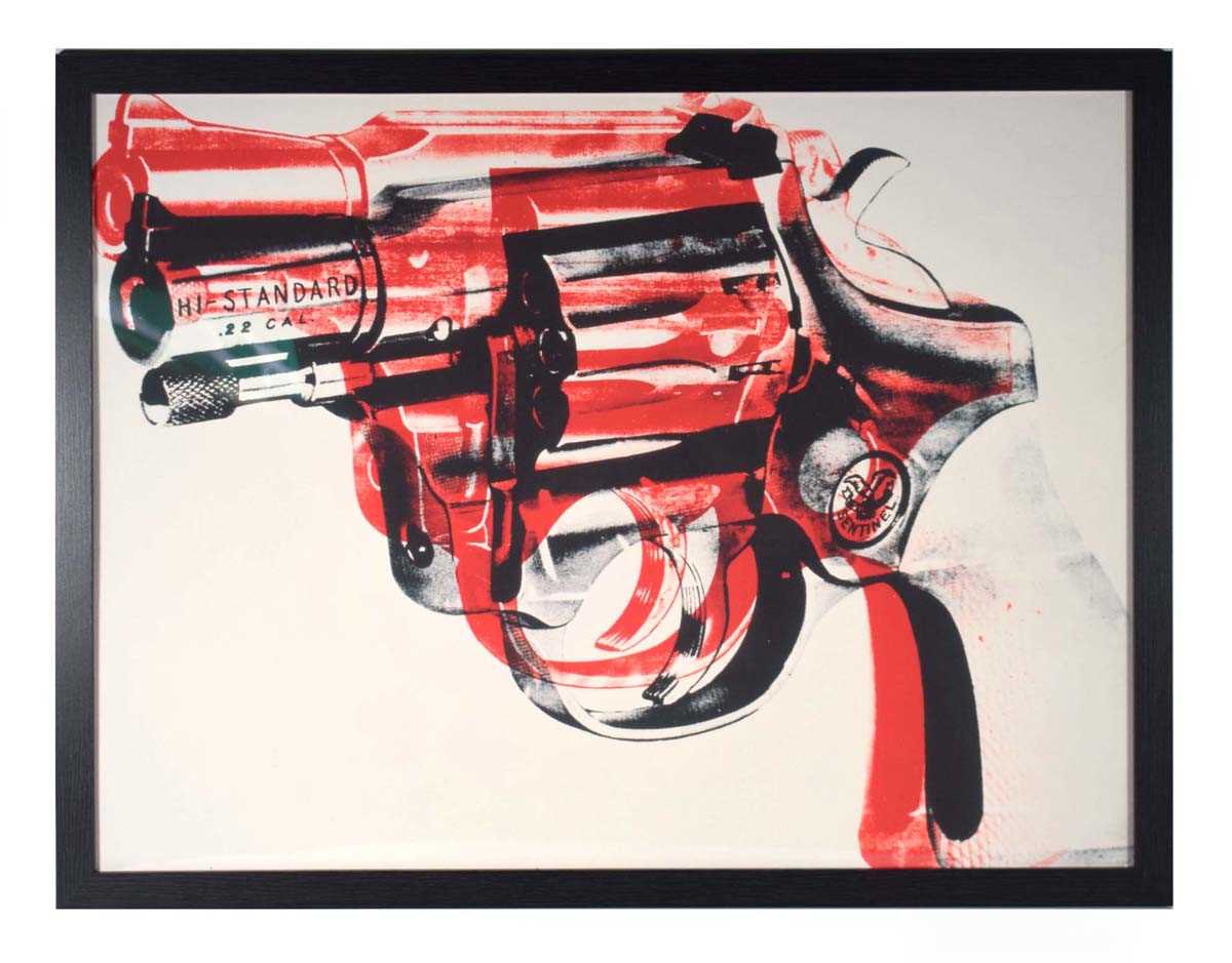 After Andy Warhol (1928-1987),'Gun, 1981-82',contemporary digital print,image 59 x 80 cm