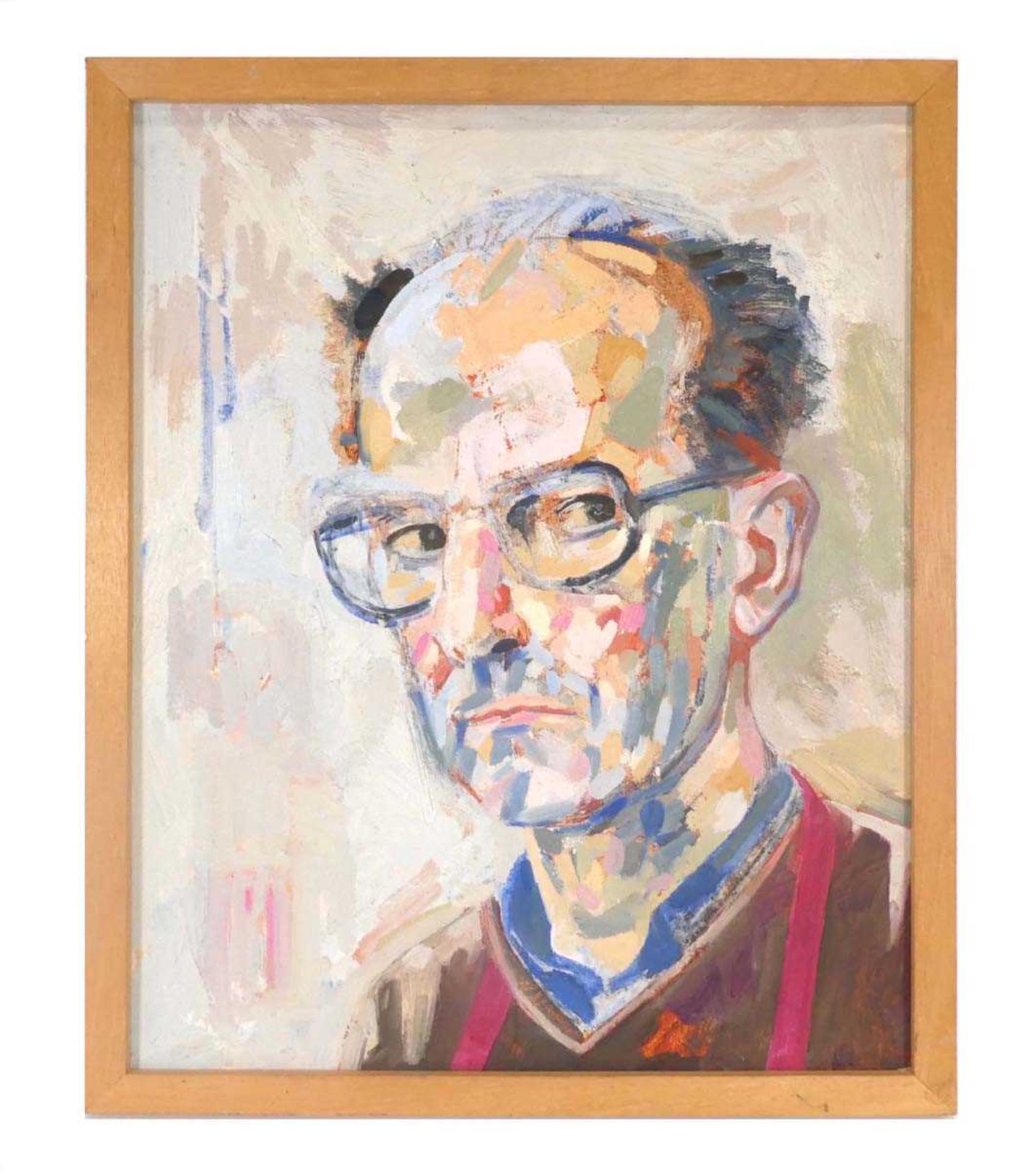 Conrad Lewis RCA (1922-2005), 'Self-Portrait',oil on canvas on board,54 x 44 cm,'Conrad