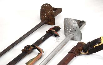 An 1822-pattern cavalry officer's sword and scabbard together with another example (2)Both worn