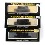 Three Graham Farish N gauge steam tank loco's:372-200 3F jinty 47338 BR black l/crest,371-900 57XX